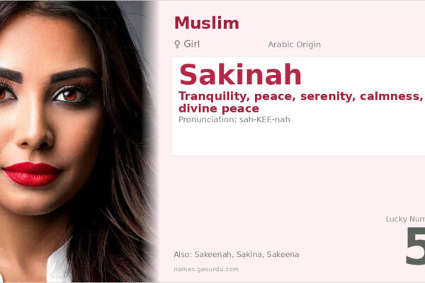 Sakinah Name Meaning — Arabic Origin, Girl Name & Islamic Significance (2025)