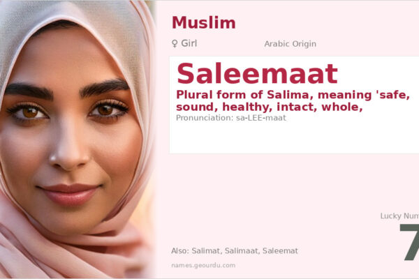 Saleemaat Name Meaning — Arabic Origin, Girl & Details (2025)