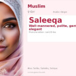 Saleeqa Name Meaning and Details