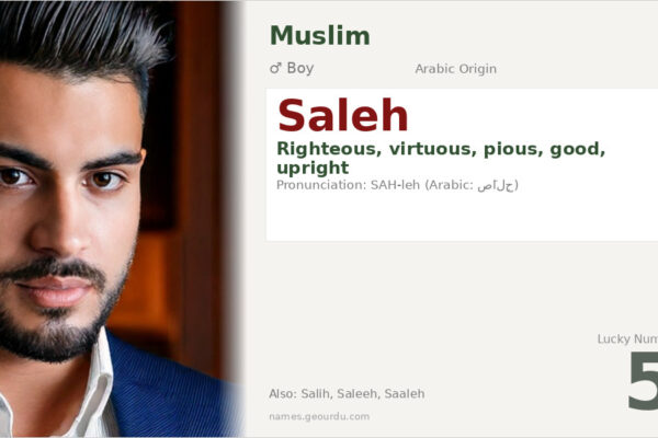 Saleh Name Meaning — Arabic Origin, Boy Name & Islamic Significance (2025)
