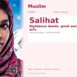 Salihat Name Meaning and Details