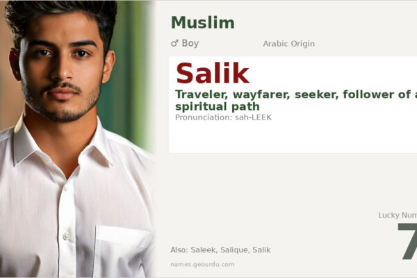 Salik Name Meaning — Arabic Origin, Spiritual Traveler (2025)