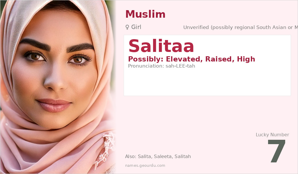 Salitaa Name Meaning and Details