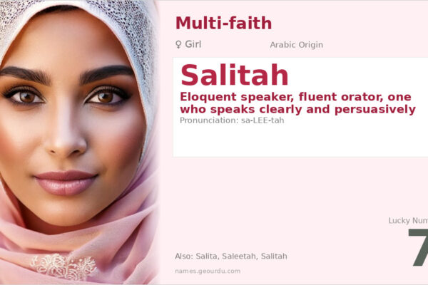 Salitah Name Meaning — Arabic Origin, Girl Name & Details (2025)