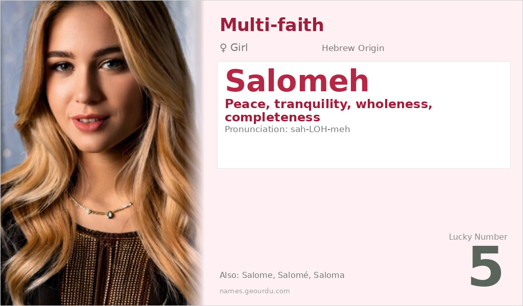 Salomeh Name Meaning and Details