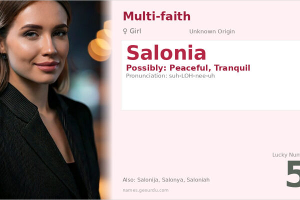 Salonia Name Meaning — Origin, Gender & Details (2025)