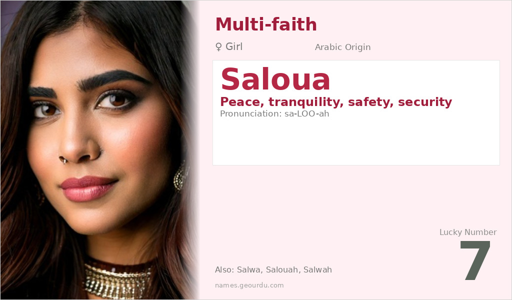 Saloua Name Meaning and Details