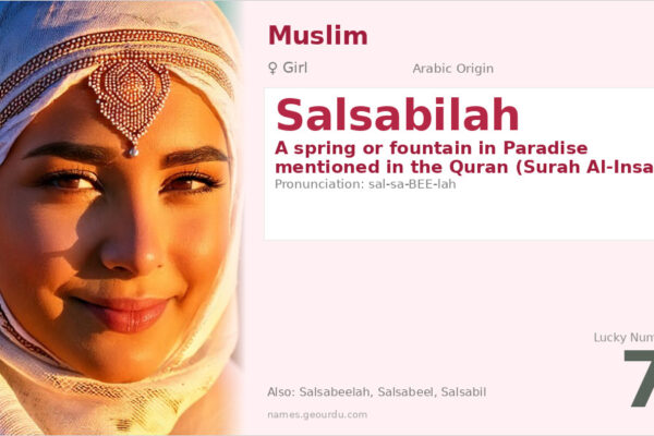 Salsabilah Name Meaning — Arabic Origin, Quranic Significance & Details (2025)
