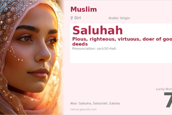 Saluhah Name Meaning — Arabic Origin, Girl’s Name & Details (2025)