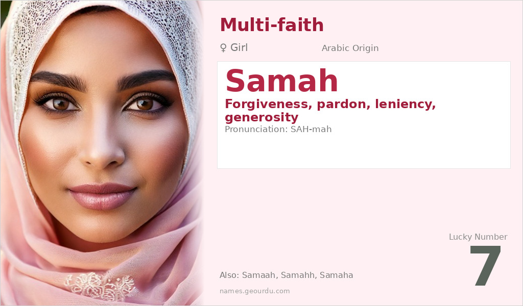 Samah Name Meaning and Details