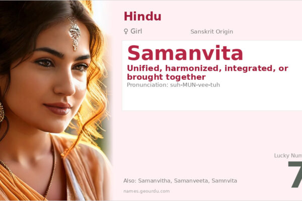 Samanvita Name Meaning — Sanskrit Origin, Girl Name & Details (2025)