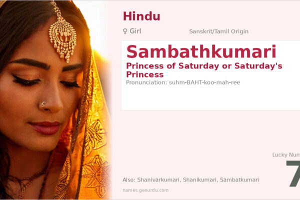 Sambathkumari Meaning — Princess of Saturday, Hindu Girl Name (2025)