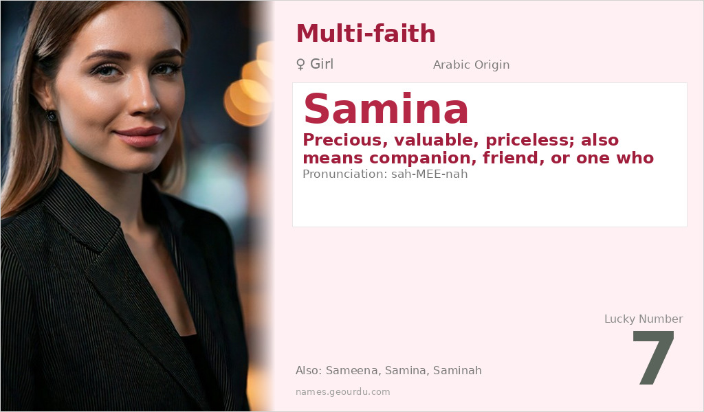 Samina Name Meaning and Details