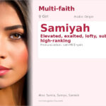 Samiyah Name Meaning and Details