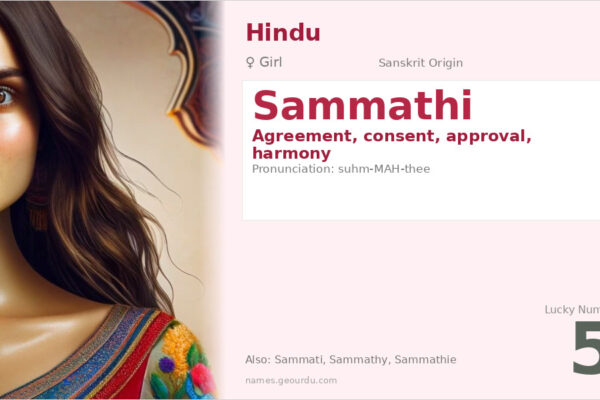 Sammathi Name Meaning — Sanskrit Origin, Girl Name & Details (2025)