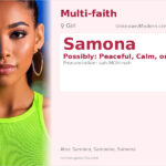 Samona Name Meaning and Details