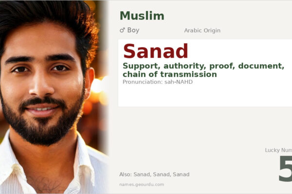 Sanad Name Meaning — Arabic Origin, Boy Name & Details (2025)
