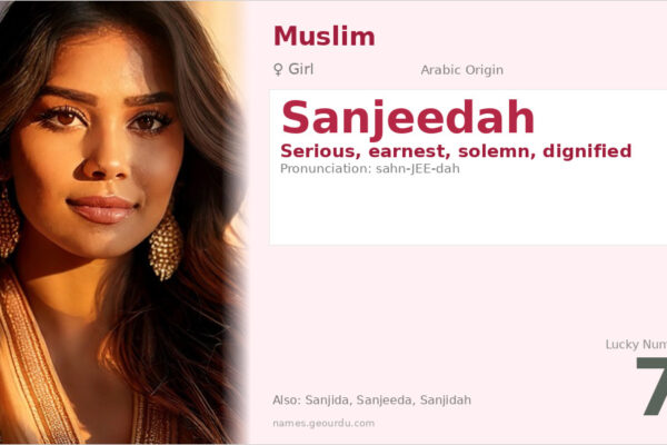 Sanjeedah Name Meaning — Arabic Origin, Girl Name & Details (2025)