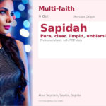 Sapidah Name Meaning and Details