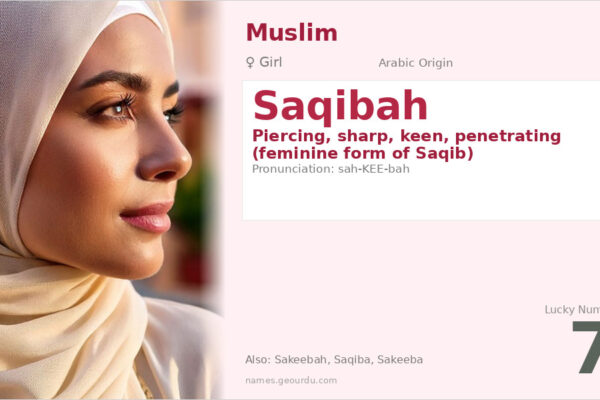 Saqibah Name Meaning — Arabic Origin, Girl Name & Details (2025)