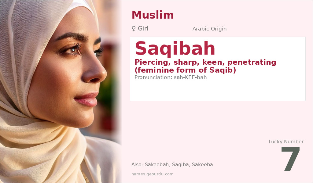 Saqibah Name Meaning and Details