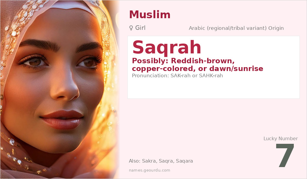 Saqrah Name Meaning and Details