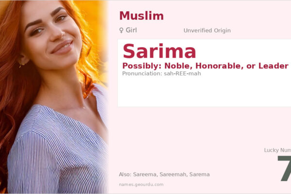 Sarima Name Meaning — Origin, Gender & Details (2025)