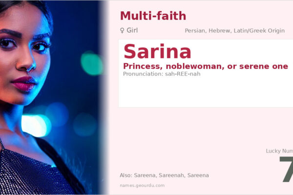 Sarina Name Meaning — Origin, Gender & Details (2025)