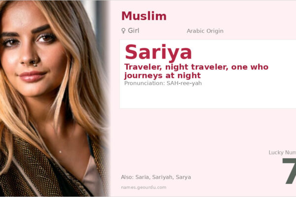 Sariya Name Meaning — Arabic Origin, Girl Name & Details (2025)