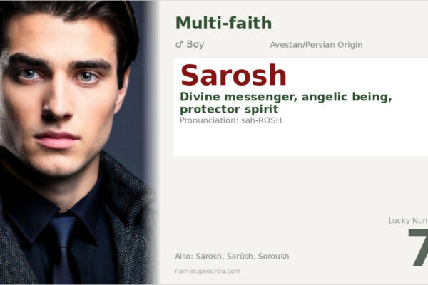 Sarosh Name Meaning — Avestan Origin, Angelic Messenger & Cultural Significance