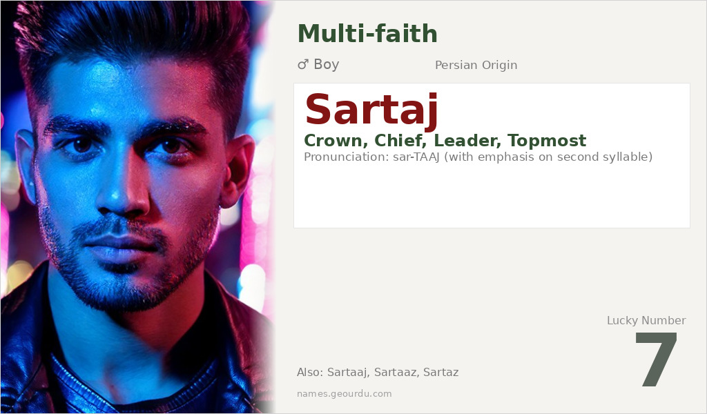 Sartaj Name Meaning and Details