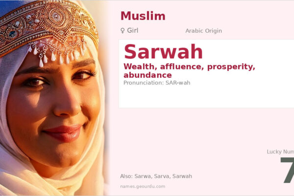 Sarwah Name Meaning — Arabic Origin, Girl Name & Details (2025)