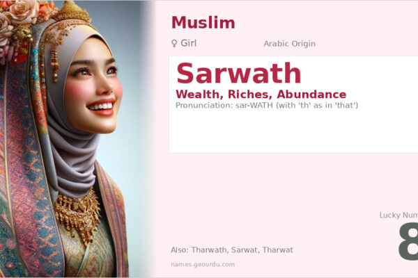 Sarwath Name Meaning — Arabic Origin, Girl Name & Details (2025)