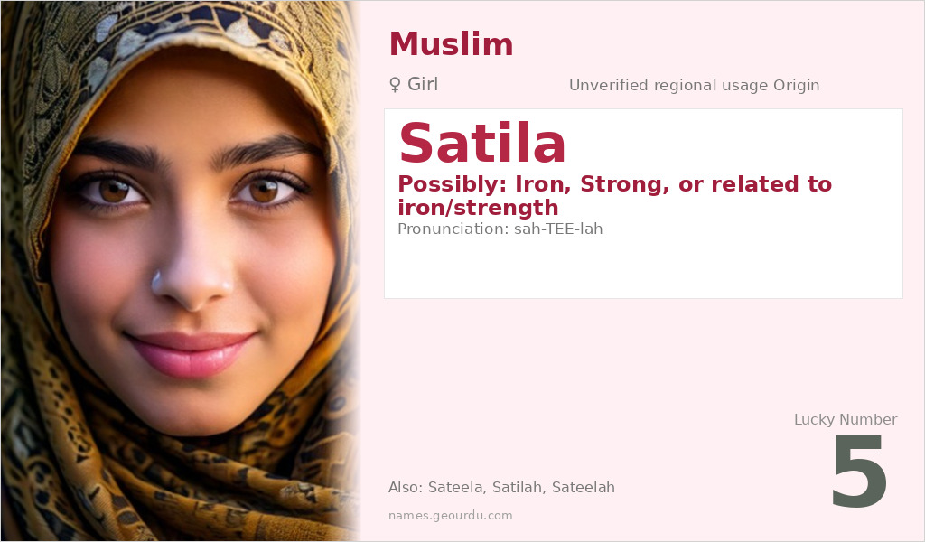 Satila Name Meaning and Details