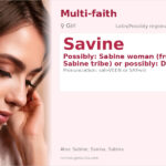 Savine Name Meaning and Details