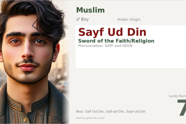 Sayf Ud Din Meaning — Arabic Origin, Boy Name & Details (2025)