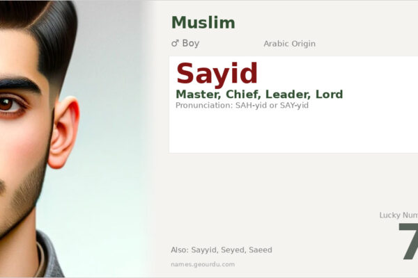 Sayid Name Meaning — Arabic Origin, Master & Leadership (2025)