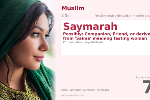 Saymarah Name Meaning — Origin, Gender & Details (2025)