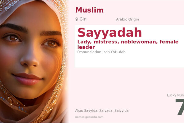 Sayyadah Name Meaning — Arabic Origin, Girl Name & Details (2025)