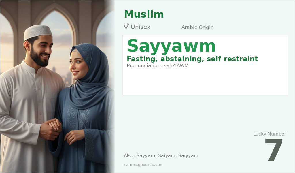 Sayyawm Name Meaning and Details