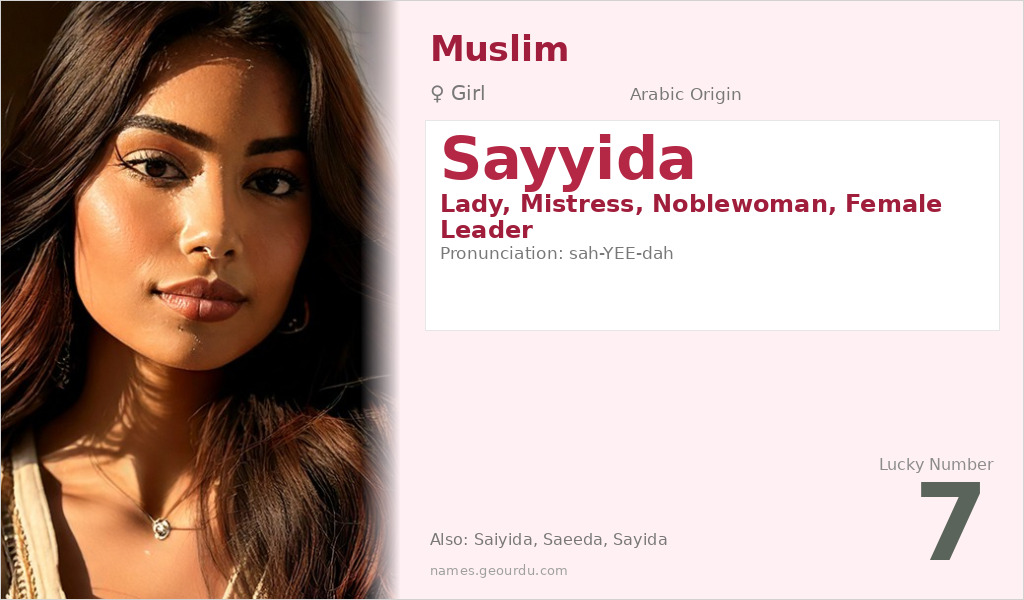 Sayyida Name Meaning and Details