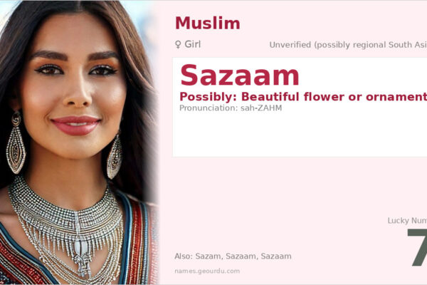 Sazaam Name Meaning — Origin, Gender & Details (2025)