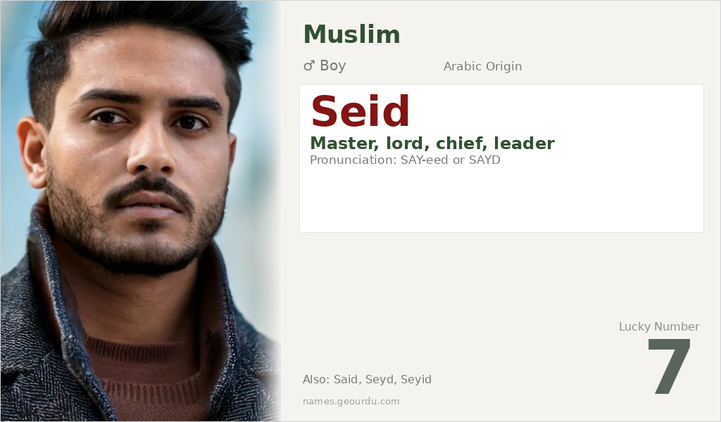 Seid Name Meaning and Details