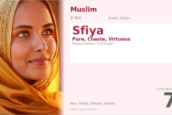 Sfiya Name Meaning — Arabic Origin, Girl Name & Islamic Significance (2025)