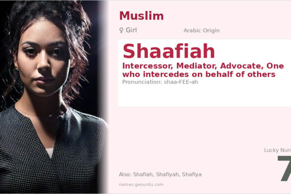 Shaafiah Name Meaning — Arabic Origin, Girl Name & Details (2025)