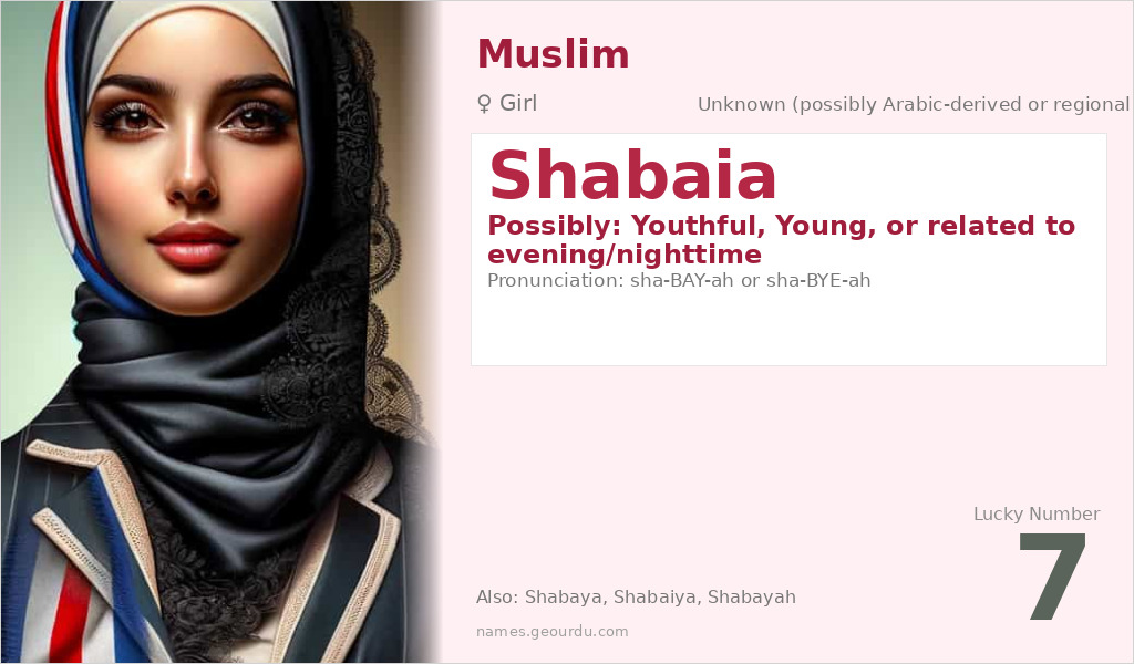Shabaia Name Meaning and Details