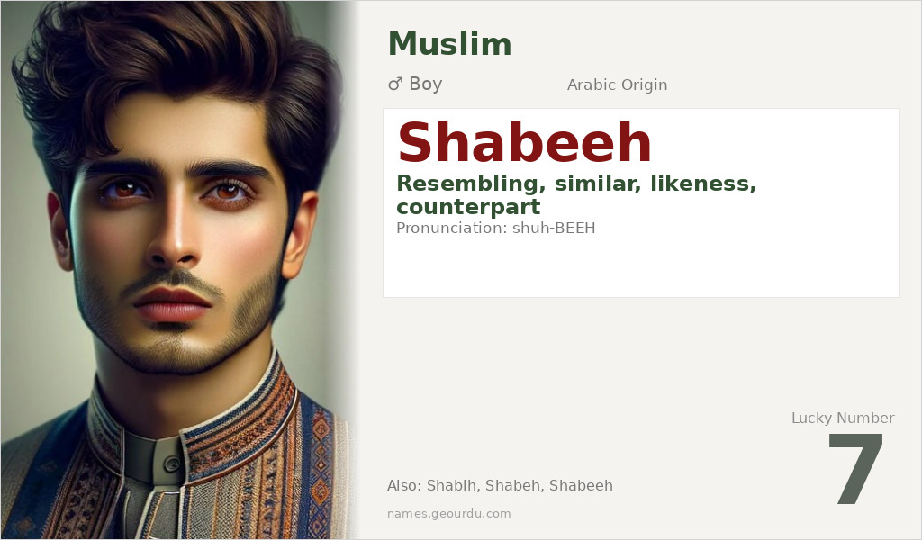 Shabeeh Name Meaning and Details