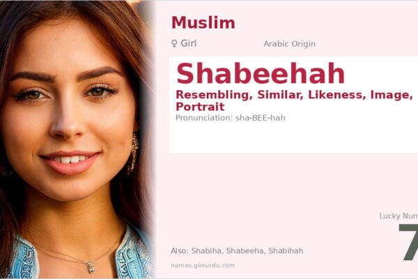 Shabeehah Name Meaning — Arabic Origin, Girl & Details (2025)