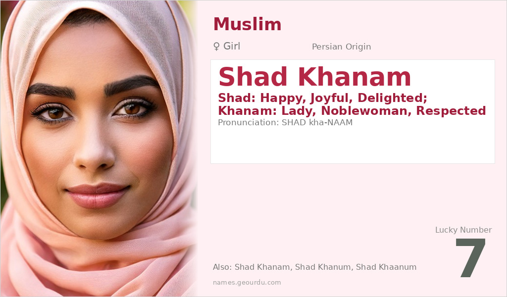 Shad Khanam Name Meaning and Details