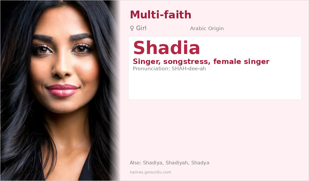 Shadia Name Meaning and Details